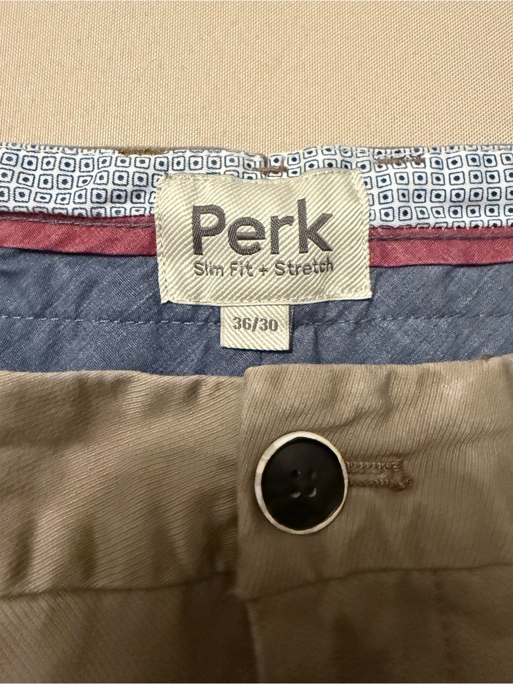 Perk Feel Good Chinos Slim Fit Dark Khaki 36 x 29 - Picture 8 of 9